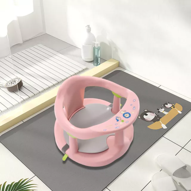 Baby Bath Seat Non-Slip Infants Bath tub Chair with Suction Cups for Pink