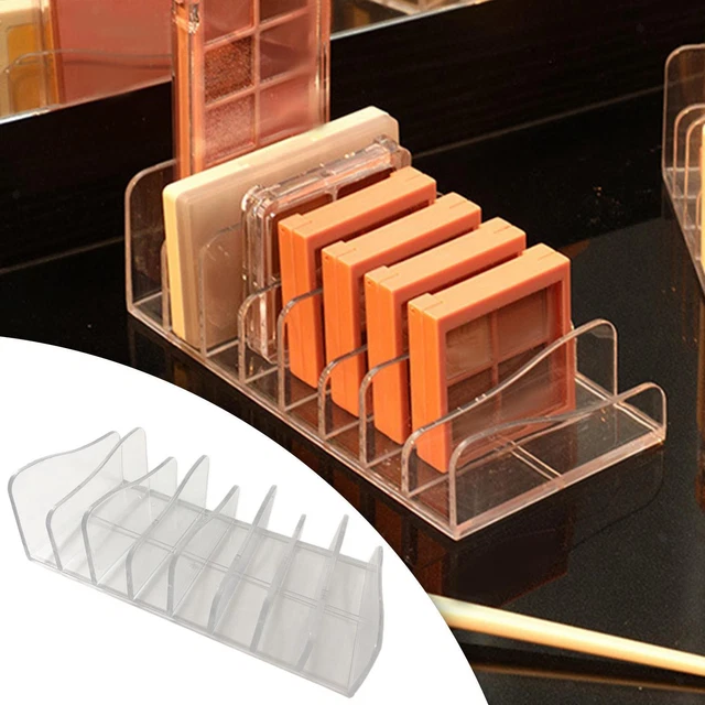 Sleek Makeup Eyeshadow Palette Organizer 8 Section Divided for Countertop