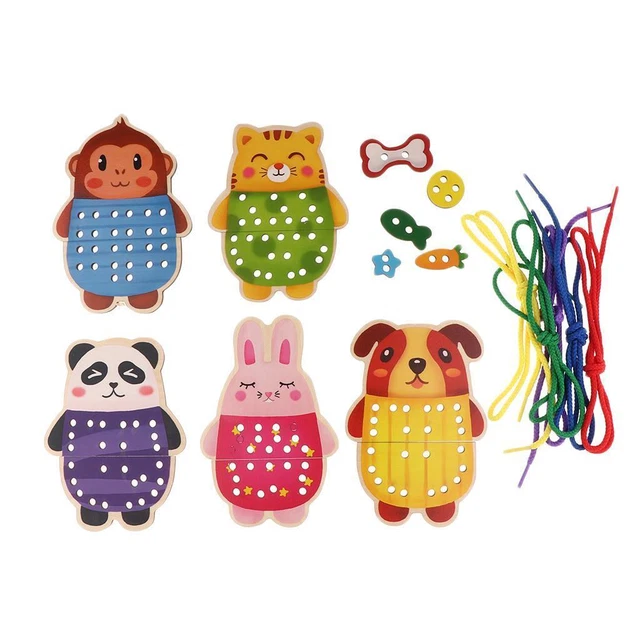 JOUETS MONTESSORI ANIMAUX Jeu De Laçage Et De Traçage Jouet éducatif