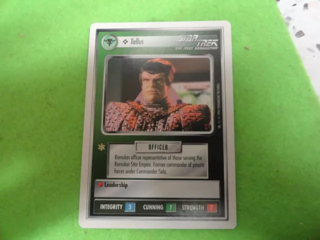 STAR TREK The Next Generation 1995 Customizable Card Game - Tallus