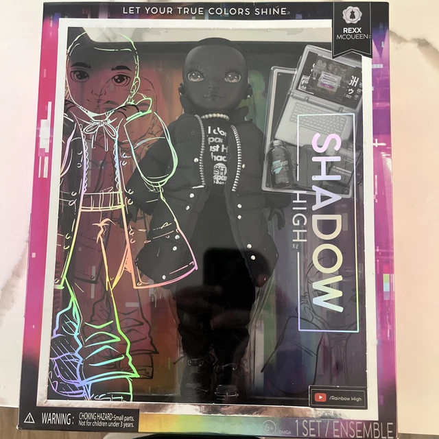 RAINBOW HIGH SHADOW High Rexx McQueen - Black Color Fashion Doll $33.31 ...