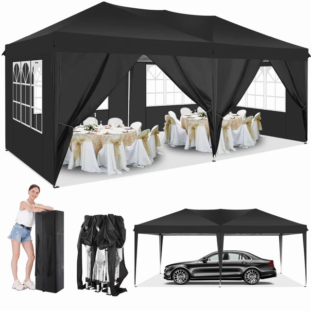 Pavillon 3x6m Wasserdicht Gartenpavillon Partyzelt Gartenzelt Popup Faltpavillon