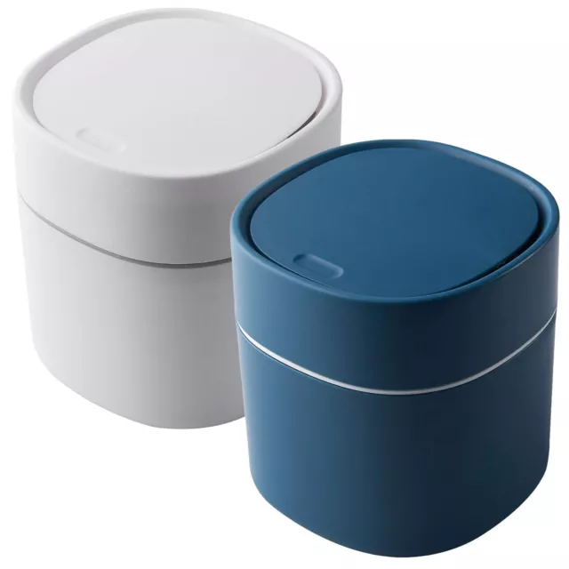 Desktop Trash Can Bathroom Trash Bin With Lid Small Trash Can Countertop Garbage