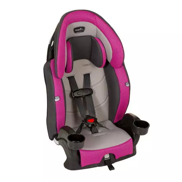 Evenflo Chase Plus 2-in-1 Booster Car Seat (Geneva Pink) Fast Shipping