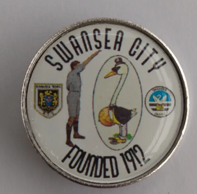 Retro Swansea City Pin Badge