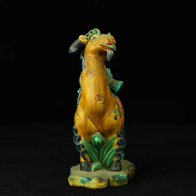 Old Chinese WuCai glaze Porcelain antique Porcelain ancient Horse Statue 2