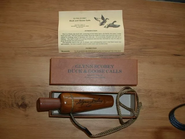 Duck Call-Vintage Glynn Scobey signed--New in Box Duck Call-Vintage Glynn Scobey signed--New in Box