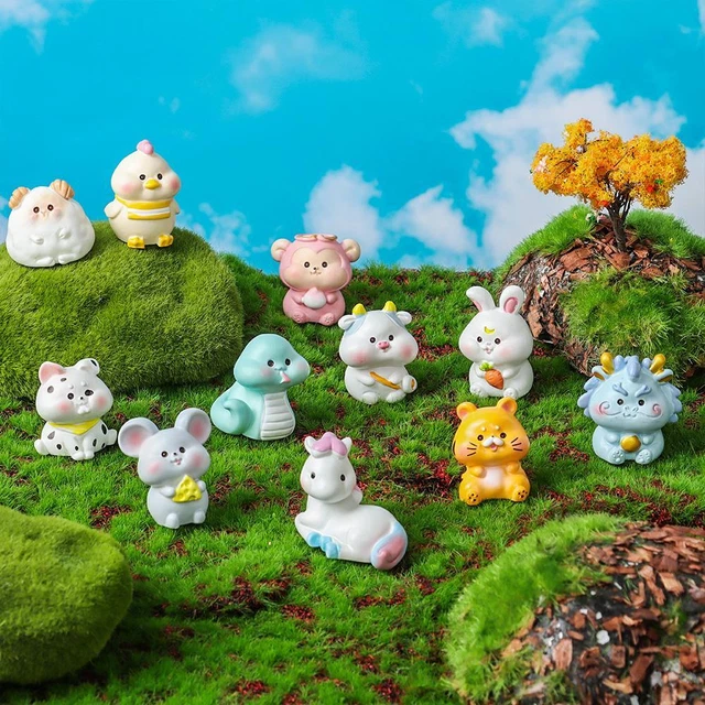Statues Micro Aménagement Paysager Figurine Zodiaque Tigre miniature For 2022