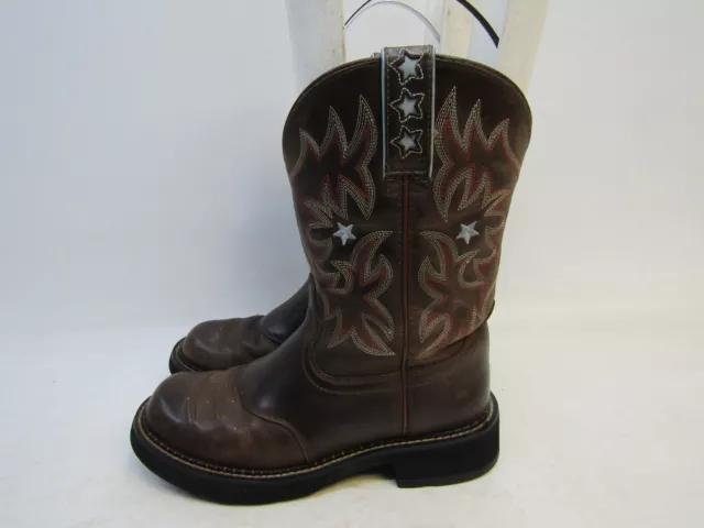 Ariat Womens Size 9 B Brown Leather Stockman Cowboy Western Boots