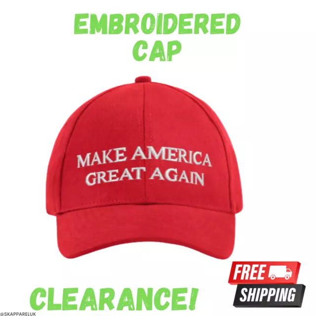 make America great again cap - embroidered - custom, funny, slogan, trump, MAGA