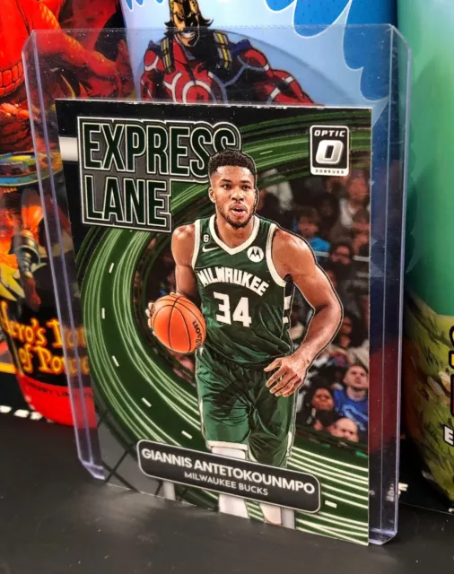 Giannis Antetokounmpo - 2022-23 Donruss Optic Express Lane #10 - Milwaukee Bucks