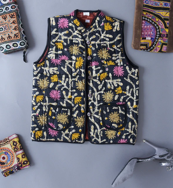 Unisex Bambini Giacca Cappotto Indiano Handmade Reversibile Trapuntato Vestiti