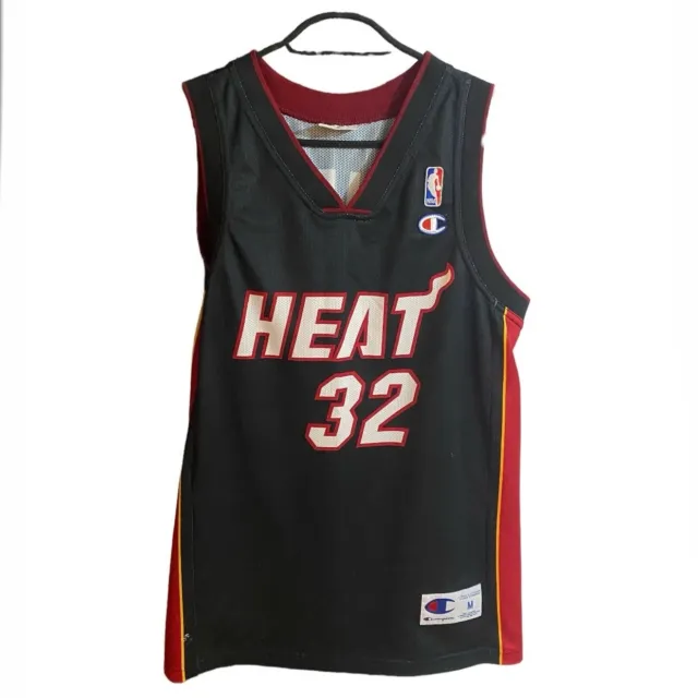 SHAQUILLE O'NEAL MIAMI HEAT Reebok Authentic Jersey White Authentic Sewn 48  XL
