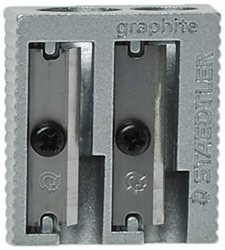 Staedtler Metal Sharpener, Double Hole for Pencils and Colored Pencils