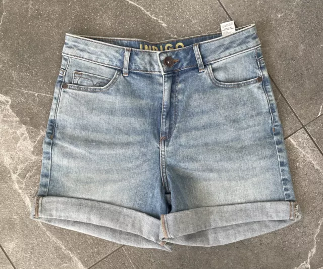ladies marks and spencer Denim Shorts Size 8 Indigo Collection