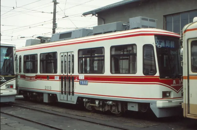 altes DIA Straßenbahn Kagoshima Japan 1991 Tram agü-Q3-18