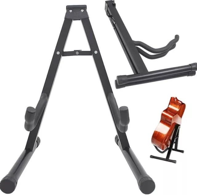 Floor Folding Guitar Stand Holder A Frame Universal Fit Acoustic Electric Bass