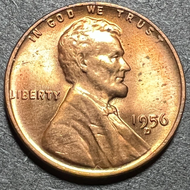 1956 D Lincoln Wheat Penny Choice BU Mint Luster Uncirculated from OBW