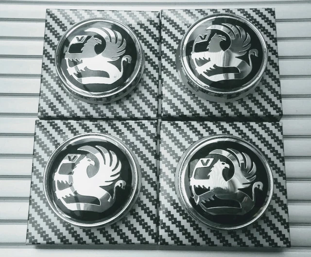 4X VAUXHALL ALLOY WHEEL CENTRE HUB CAPS BLACKCHROME 60mm ADAM CORSA