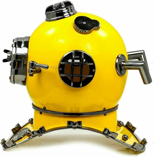 Casque De Plongée Vintage En Laiton Et Cuivre - Réplique Décorative Marine 45,7 Cm, Décoration Nautique Ou Cadeau Plongeur