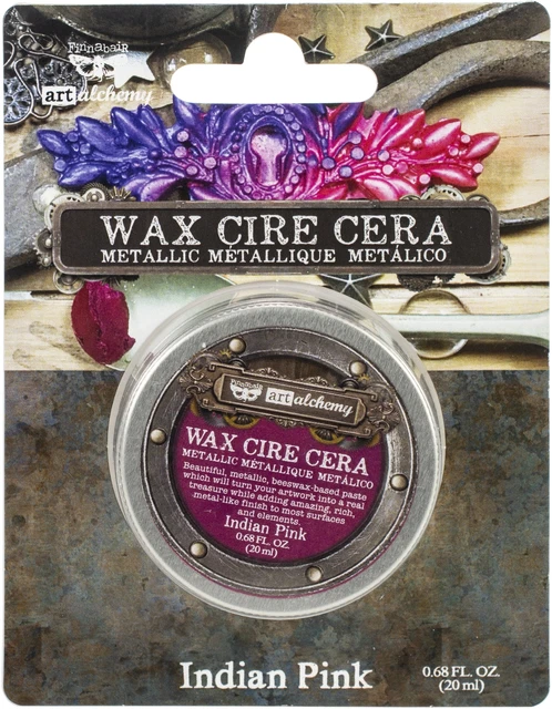 Paquete de 3 Cera metálica alquimia artística 0,68 onzas fluidas rosa indio -AAMW-66