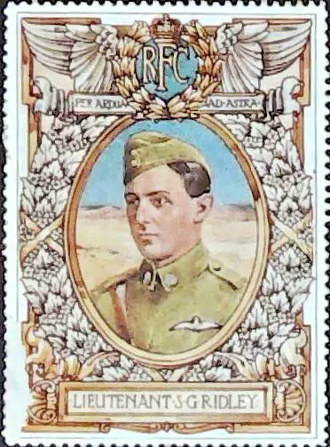 WW1 Lord Roberts Memorial Fund - Poster Stamps - Lieutenant S G Ridley