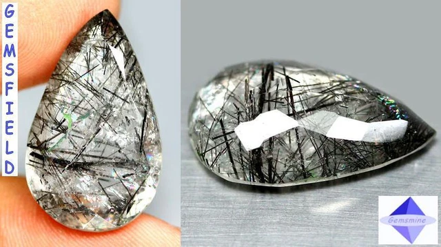 IF - 19.75cts !!! QUARTZ RUTILE 100% NATUREL du BRÉSIL !!! poli AAA++ !!!