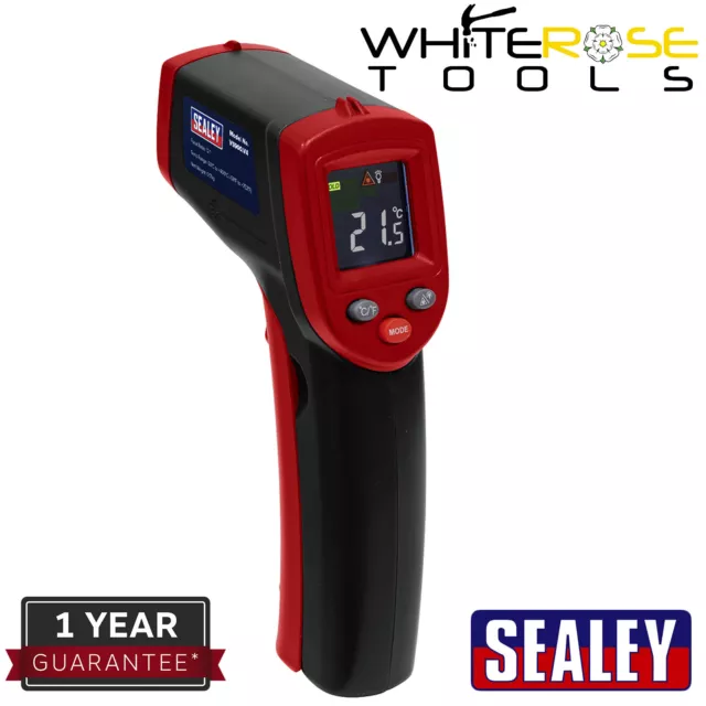 Sealey Infrared Laser Digital Thermometer 12:1 Laser Pointer Auto Power Off