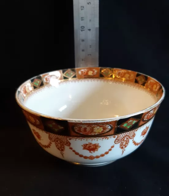 Antique Rare Royal Albert Crown China Imari Open Sugar Bowl