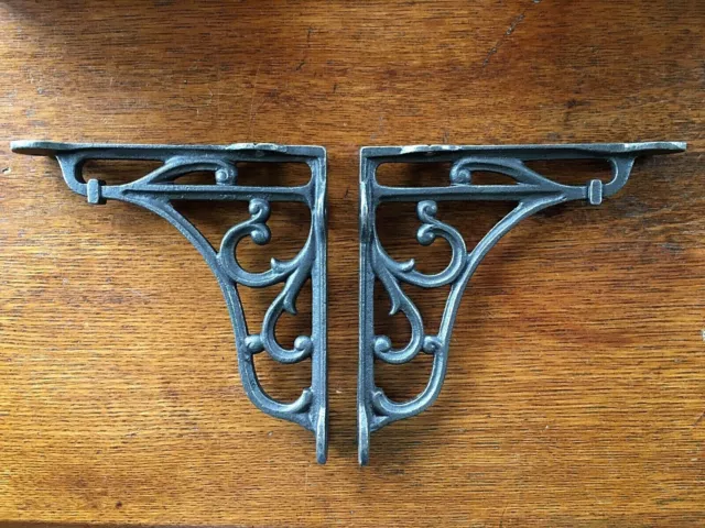 A Pair Of Classic Victorian Scroll Shelf Brackets 6 Inch Bracket Cast Iron