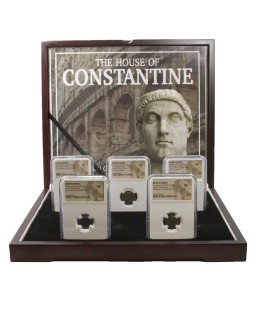 House of Constantine: A Boxed Collection of Five NGC Certified Slabbed Coins
