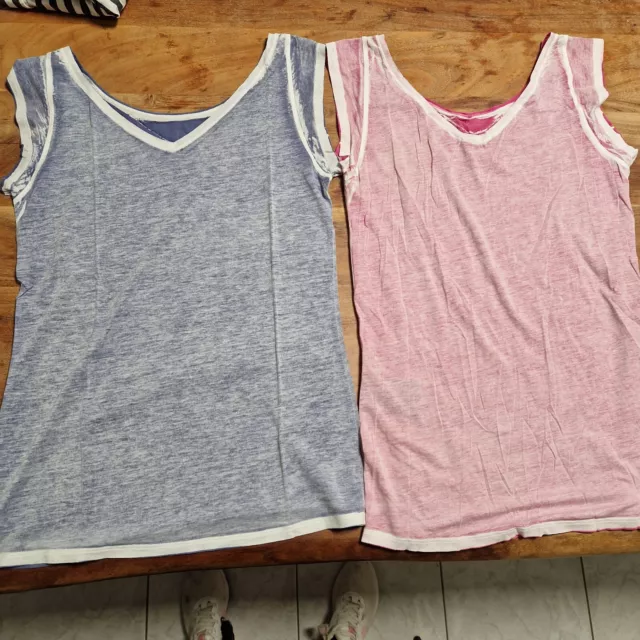 Closed 2 T-Shirts Gr. XS Rosa FLIEDER Damen Mädchen