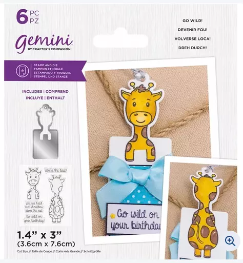 Crafters Companion -- GO WILD -- Create-A-Tag Stamp & Die Set