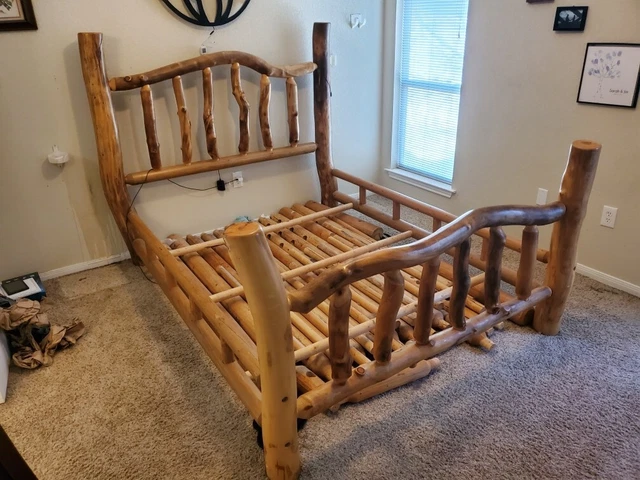 Log Wood Bedroom Set And Bunk Bed Set