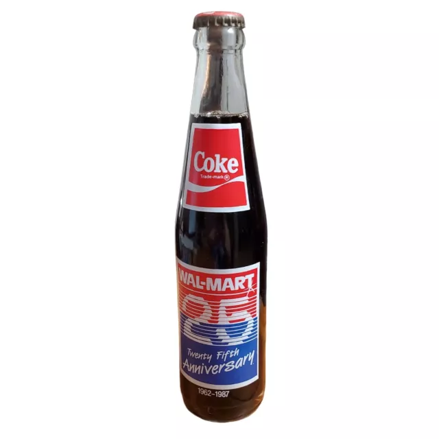 COCA COLA WALMART Coke 10oz 25th Anniversary   1962-1987 35 yrs ago