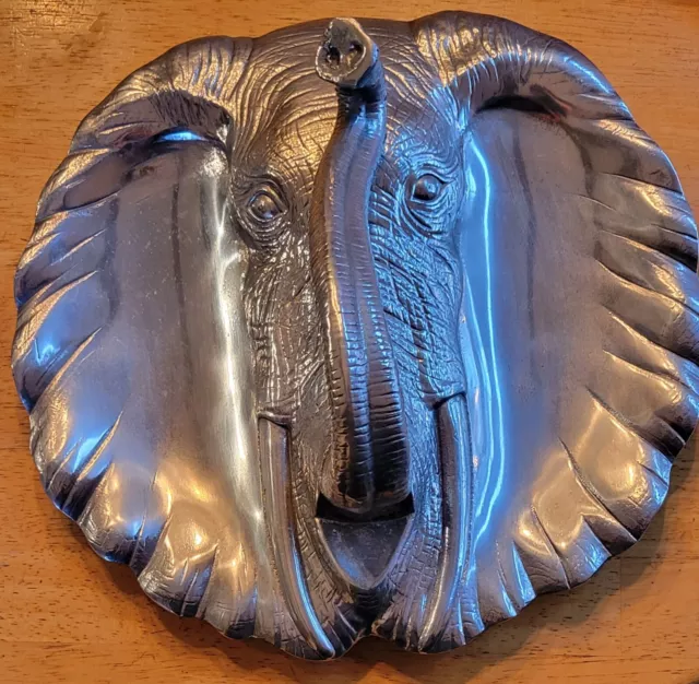 ARTHUR COURT Elephant Head Serving Tray or Wall Decor