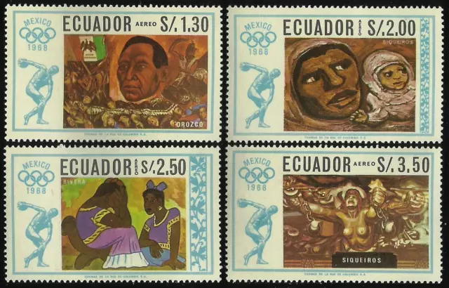 Ecuador A- 478/81 1967 Spiele Olympische Von Mexico Olympic Games MNH