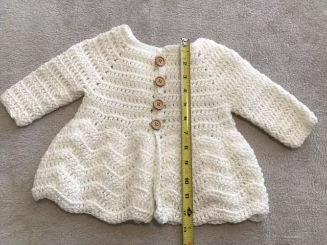 Handmade Crocheted Girls Sweater, 1-2 YR 2