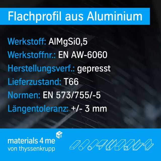 Alu Flachprofil Aluminium Flachmaterial Flachstange Flachstab Profil Leiste Almg 2