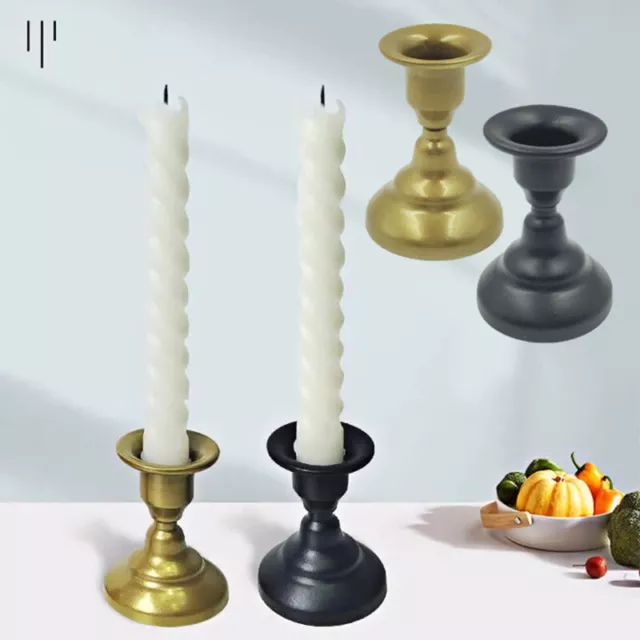 Retro Creative Dual-use Candlestick Golden Wrought Iron Geometric Candle Holders