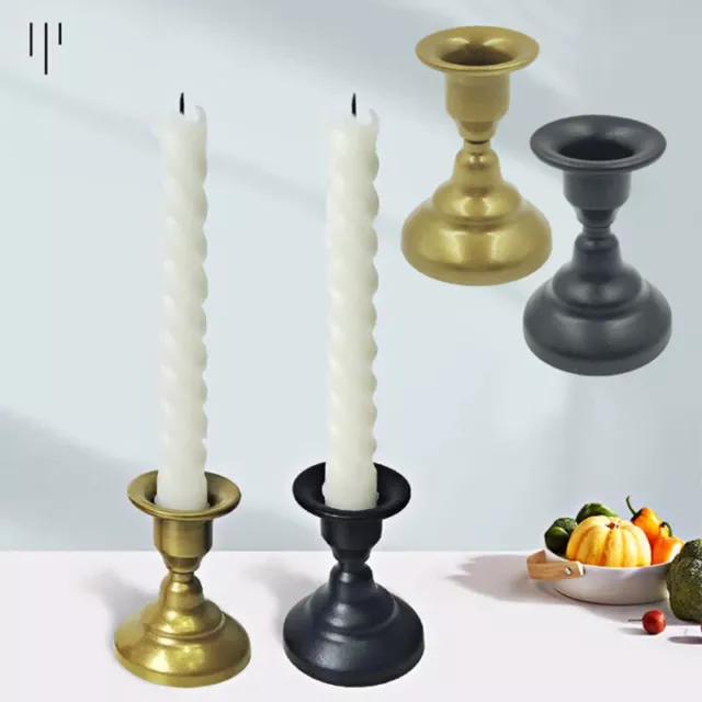 Retro Creative Dual-use Candlestick Golden Wrought Iron Geometric Candle Holder√