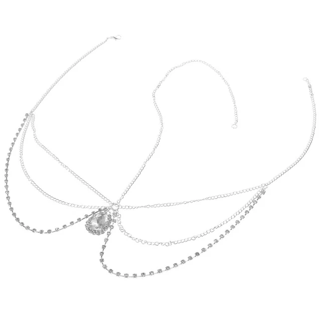 Accessori capelli 2 pezzi gioielli fronte catena sposa Miss