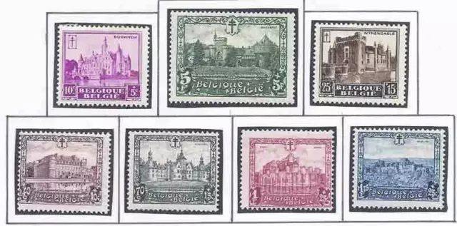 Timbre Belgique Num Yvert et Tellier 308/314 Neuf avec charnière Année 1930 - St