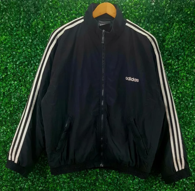 Adidas Bomber Jacket Men D5 F174 Full Zip Padded 3 Stripes Size 38/40 (M)