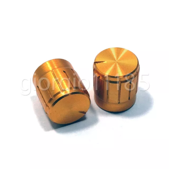 US Stock 10x Aluminum Hi-Fi CD Volume Tone Control Potentiometer Knob 6mm Golden