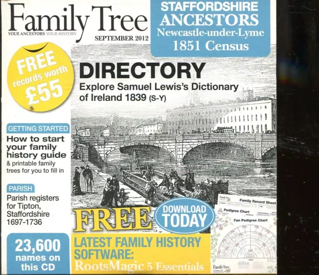 Family Tree - Staffordshire Ancestors - Magazine   PC CD-Rom