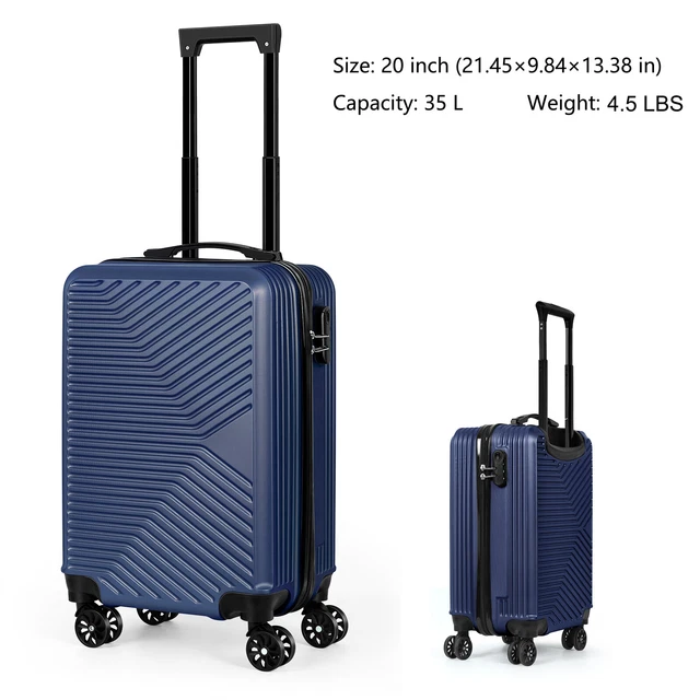 20& TRAVEL SUITCASE Hardside Lightweight Spinner Carryon Luggage with