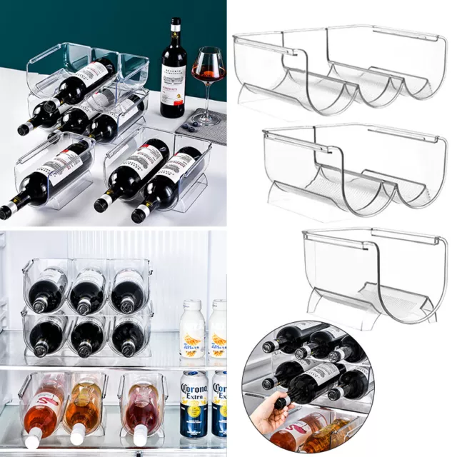 Stackable Fridge Bottle Holder for Kitchen Wine Fridge Shelf Stacking Beer Stand