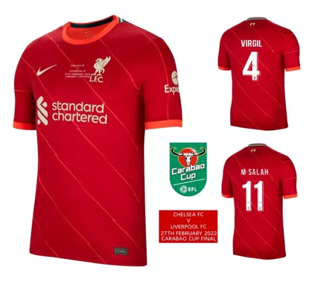 Trikot Nike FC Liverpool 2021-2022 Home I Carabao Cup FINAL 2022 Chelsea Badges