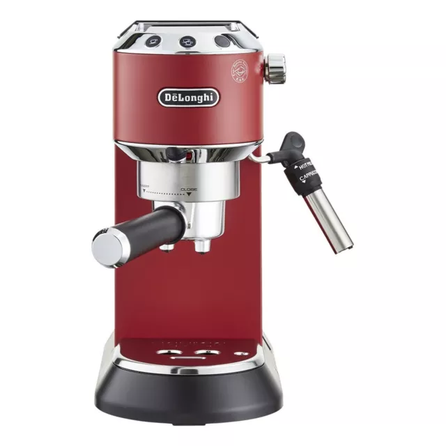 Delonghi Dedica Style EC 685.R Siebträgermaschine Rot - 15 bar, 1 L Wassertank